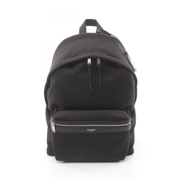 SAINT LAURENT City Rucksack Backpack 534967GIV3F1000 leather Nylon canvas Black