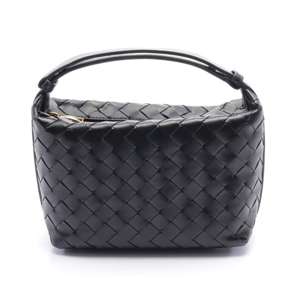 BOTTEGA VENETA MINI WALLACE Intrecciato Hand bag 754443 leather Black NEW Women