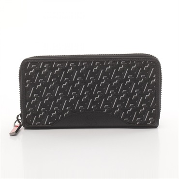 Christian Louboutin M PANETTONE Around zip long wallet 1225021J781 leather black