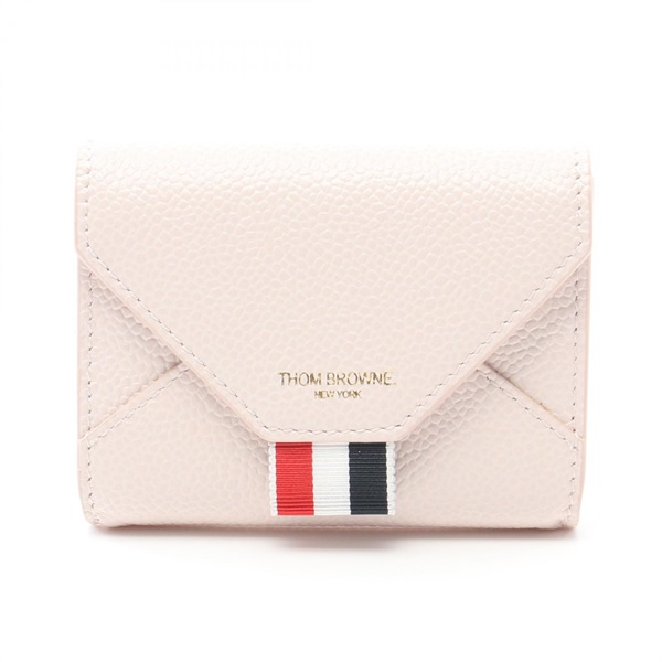 THOM BROWNE envelope Card Holder FAW063A00198680 leather Pink Used Women