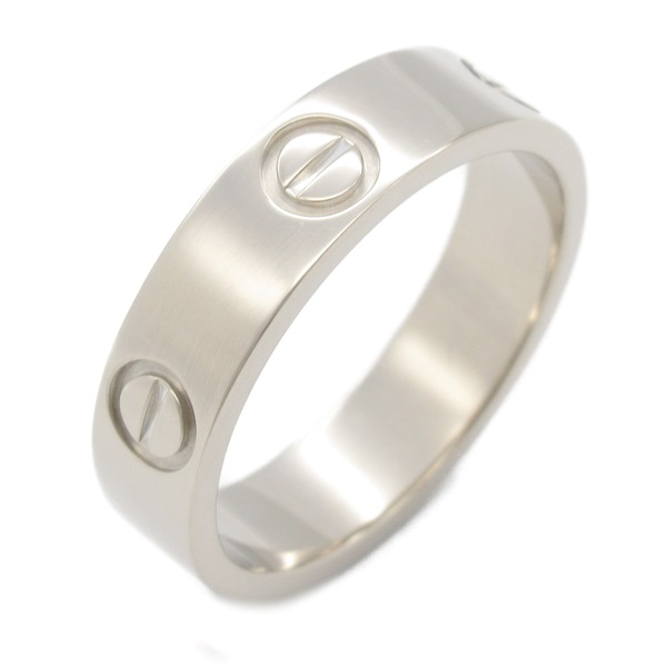 CARTIER Love Ring K18 WG White Gold Used #56