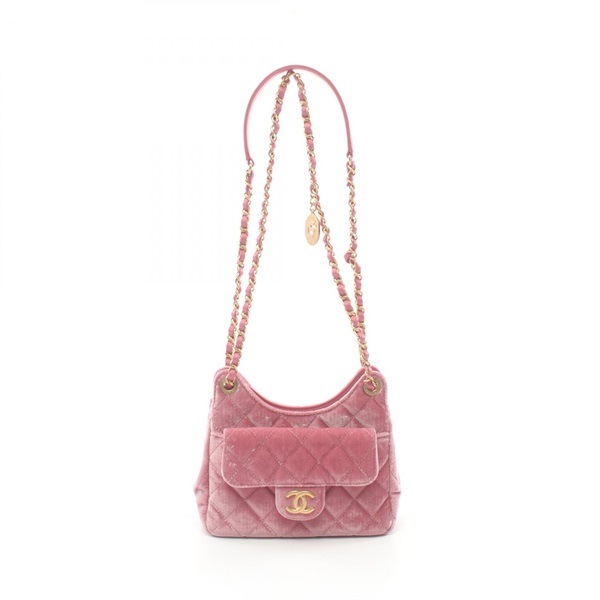 CHANEL Matelasse Small Hobo chain Shoulder Bag AS4323 Fabric leather Pink GHW