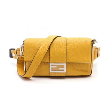 FENDI Baguette for Men Regular Shoulder Belt bag 7VA472 leather Yellow Used mens