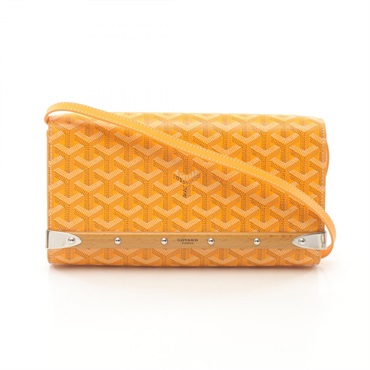 GOYARD Monte Carlo PM Clutch Shoulder crossbody Bag canvas yellow Multicolor