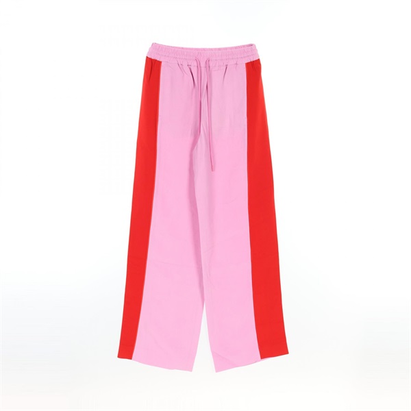 BURBERRY Pants Viscose Pink Red Used Women #UK2 US0