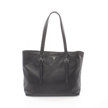 PRADA Shoulder Tote Bag BR5133 Saffiano leather Black Used Women