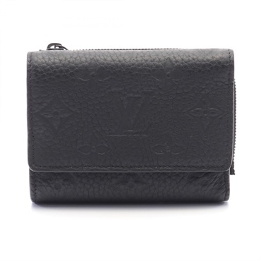 LOUIS VUITTON Portefeuille Pilot Tri-fold wallet M82556 leather Black Used mens