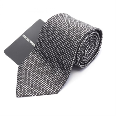 Emporio Armani tie silk Black Gray NEW mens