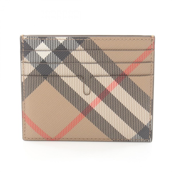 BURBERRY Vintage check Card Holder 8095047canvas Beige Multicolor NEW unisex