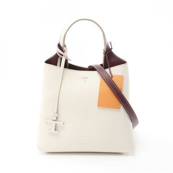 TOD
S 2way Shoulder Hand bag XBWAPAA9100QNK9P09 leather White NEW Women