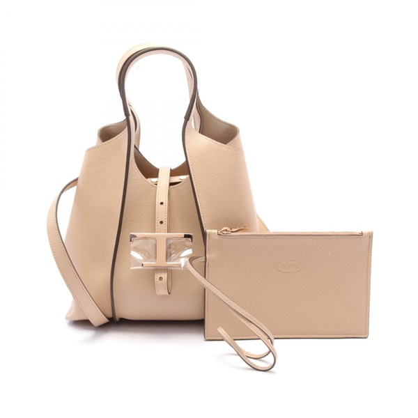 TOD
S Timeless Mini Shopping Shoulder Hand bag XBWTSBA9100Q8EC600 leather Beige