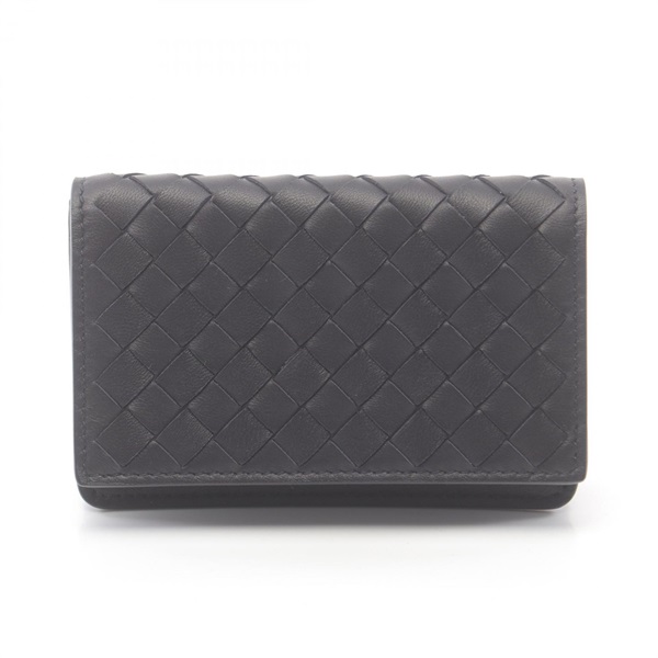 BOTTEGA VENETA Intrecciato Card Case holder 174646V3UN14045 lamb leather Black