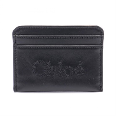 Chloe Card Holder CHC23SP868I10001 leather Black NEW Women