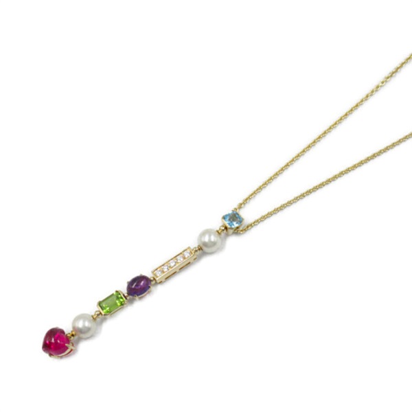 BVLGARI Multi Allegra Necklace Diamond 18KYG Yellow Gold Multicolor Used women