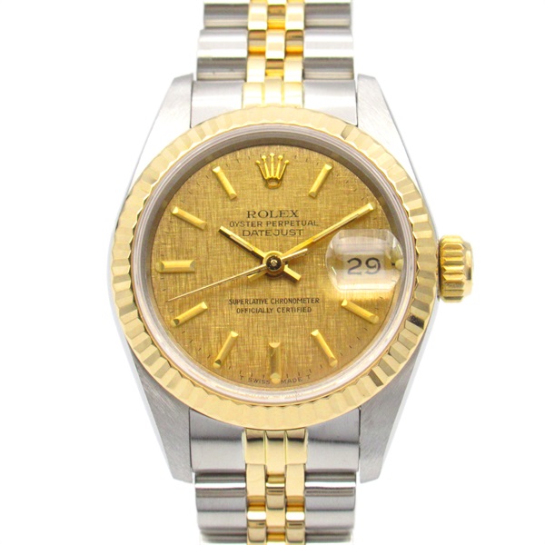 ROLEX datejust 92 Wrist Watch 69173 Automatic K18 Yellow Gold SS Used Women