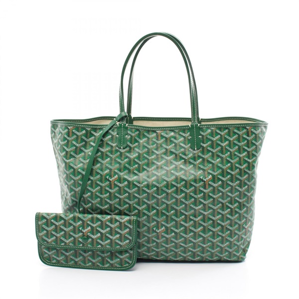 GOYARD Saint Louis PM Tote Bag AMA LOUIS PM 09 canvas leather Green Used Women