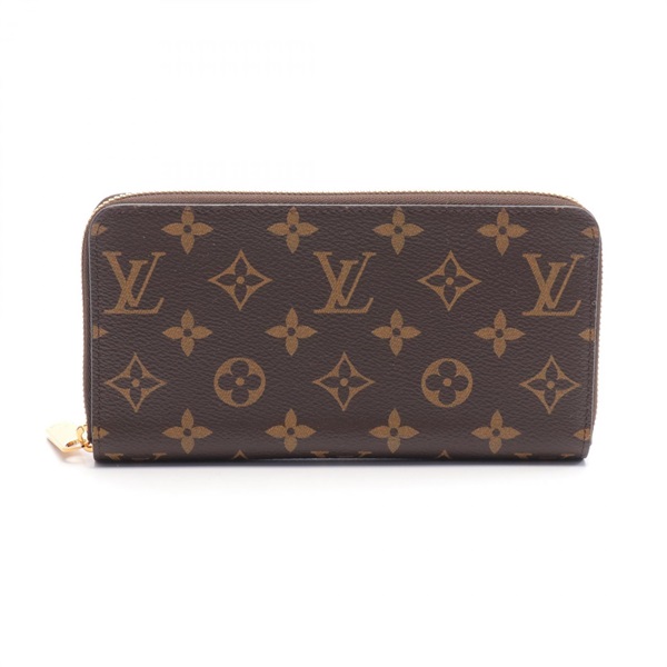 LOUIS VUITTON Zippy long wallet M42616 Monogram canvas Brown Used unisex LV