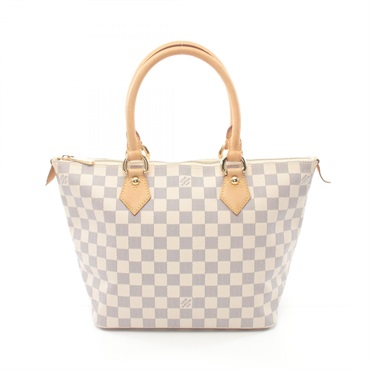 LOUIS VUITTON Saleya PM Tote Bag N51186 Damier Azur canvas White Used Women LV