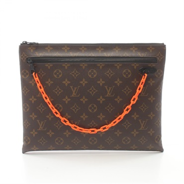 LOUIS VUITTON Pochette A4 business clutch bag M44484 Monogram canvas Brown used