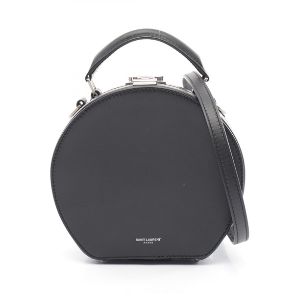 SAINT LAURENT mika box Hand shoulder crossbody bag 516858 leather Black Used