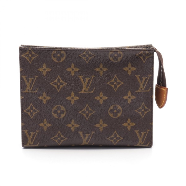 LOUIS VUITTON Poche Toilette 19 mini bag M47544 Monogram canvas Brown Used LV