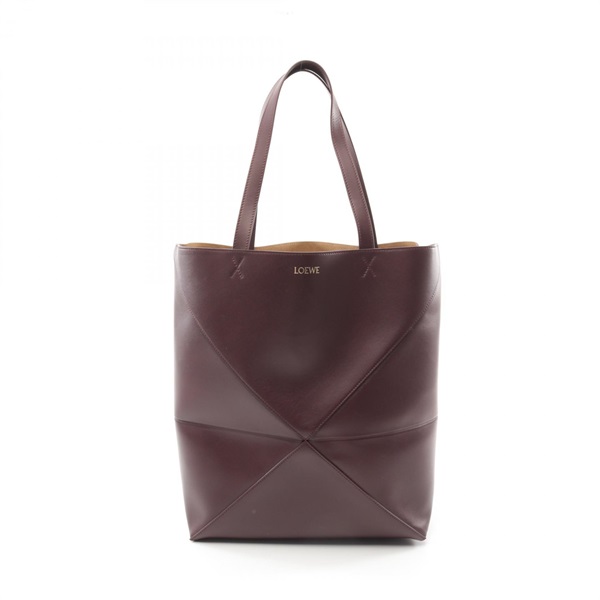 LOEWE Puzzle Fold XL Tote Hand Bag B933Q18X017240 leather Bordeaux NEW mens