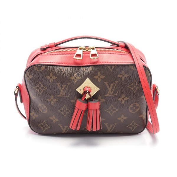 LOUIS VUITTON Saintonge Shoulder crossbody Bag M43556 Monogram leather red used