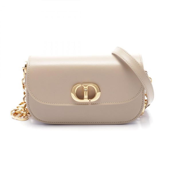 Dior 30 MONTAIGNE Avenue Chain crossbody Shoulder Bag leather Beige Used Women