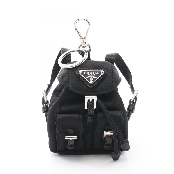 PRADA TESSUTO TRAVEL bag charm 2TT2052DMKF0002 Nylon Saffiano leather Black