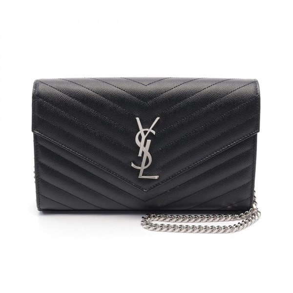 SAINT LAURENT Monogram Saint Laurent Shoulder Bag 377828BOW021000 leather Black