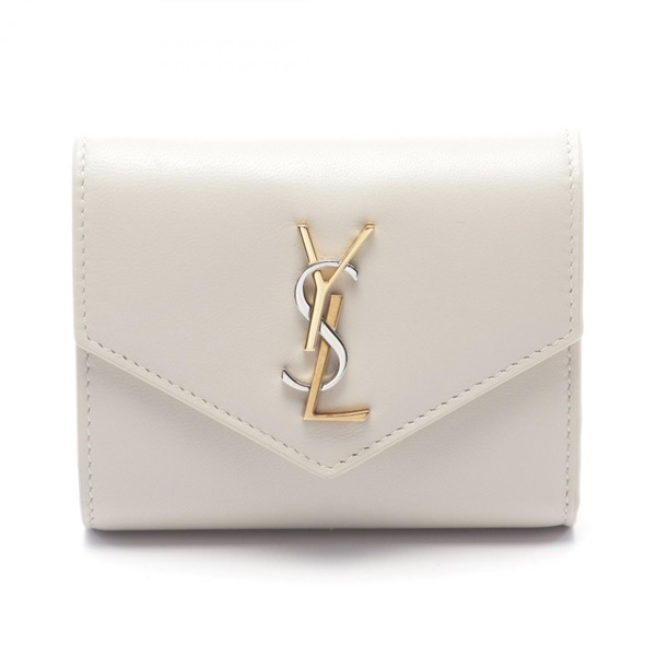 SAINT LAURENT PARIS Cassandra Multifold wallet 742984AAB4K9290 leather Beige NEW