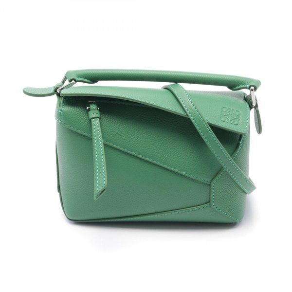 LOEWE Puzzle Edge Mini Shoulder Hand bag A510P88X41 leather Green NEW Women