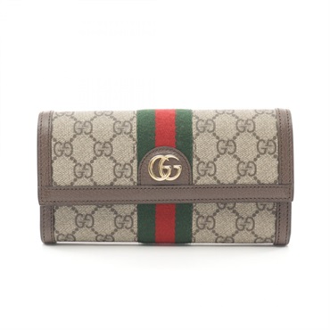 GUCCI Ophidia GG Supreme Continental Wallet 52315396IWG8745 canvas Brown used