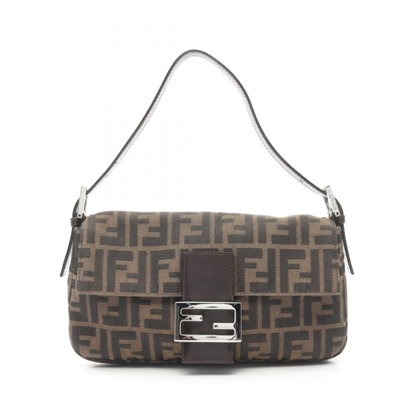 FENDI Mamma bucket Zucca Hand shoulder bag 26424 canvas leather Brown Used