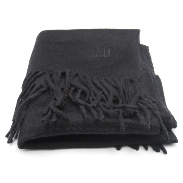 Dunhill Scarf wrap stole cashmere Black Used Women