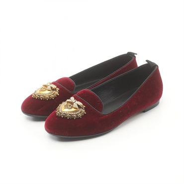 DOLCE 
GABBANA Flats Shoes Fabric Bordeaux Used Women #35 1/2