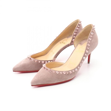 Christian Louboutin Studs pumps Heels Suede Pink Used Women #36