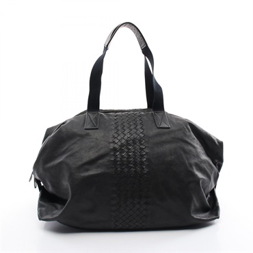 BOTTEGA VENETA Intrecciato Boston bag 234521VN0311000 leather Black Used unisex