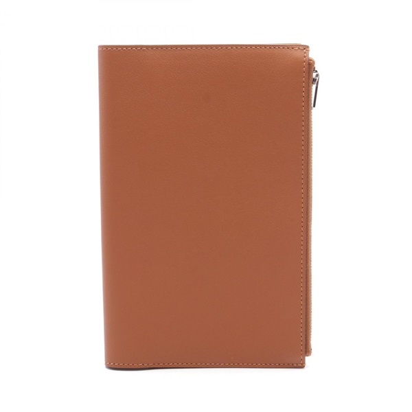 HERMES Agenda EA Zip PM Verso Notebook cover Swift leather Brown Gold Used