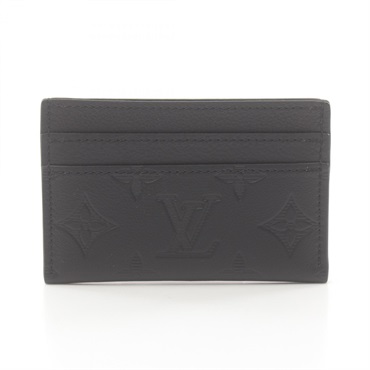 LOUIS VUITTON Porte cartes Double Card Case M81415 Monogram Shadow leather Noir