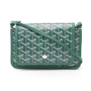 GOYARD Plumet Shoulder crossbody Bag canvas leather Green Multicolor Used