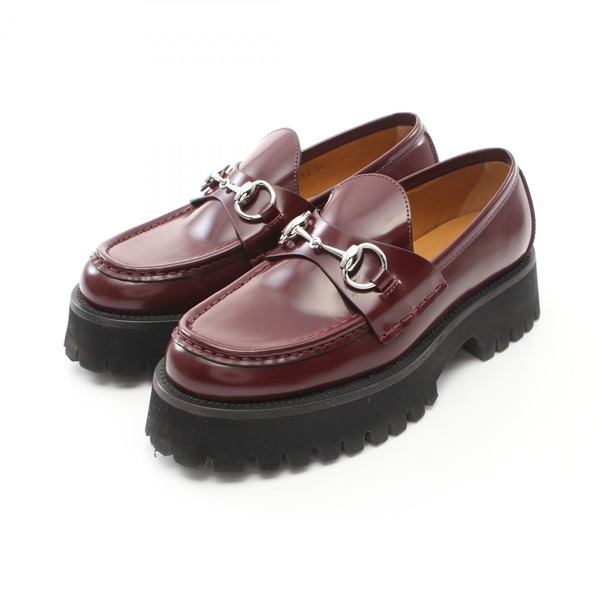 GUCCI Horsebit loafers shoes #35 764211 leather Bordeaux Used