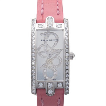 HARRY WINSTON Avenue C mini diamond Wrist Watch 332LQWL.WD/D3.1 Quartz 18KWG