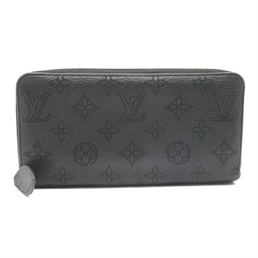 LOUIS VUITTON Zippy Around long wallet M61867 Mahina leather Black Used unisex