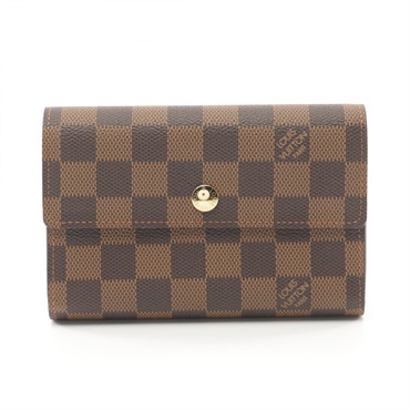 LOUIS VUITTON Portefeuille Alexandra Tri-fold wallet N63067 Damier Ebene Used LV