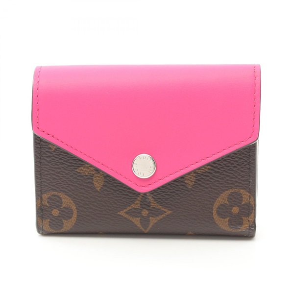 LOUIS VUITTON Portefeuille Zoe Tri-fold Wallet Purse M82982 Monogram Pink Used