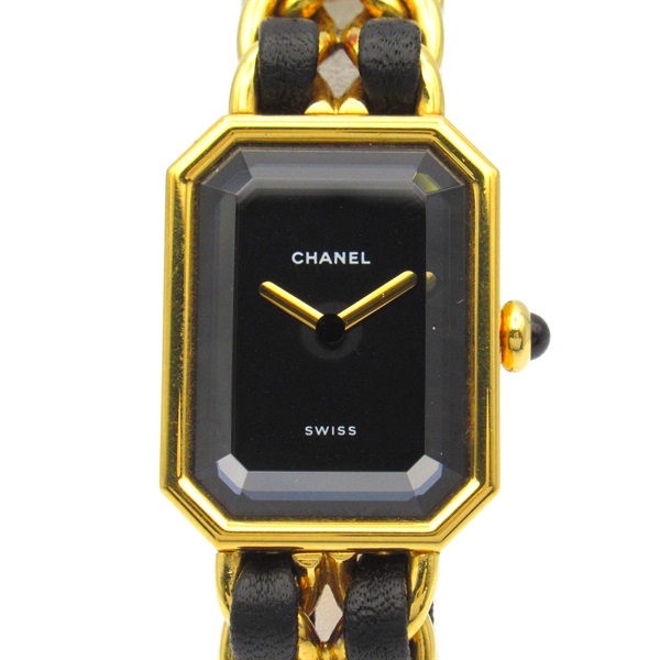 CHANEL Premiere L Wrist Watch H0001 Quartz GHW Metal Leather belt Used Women