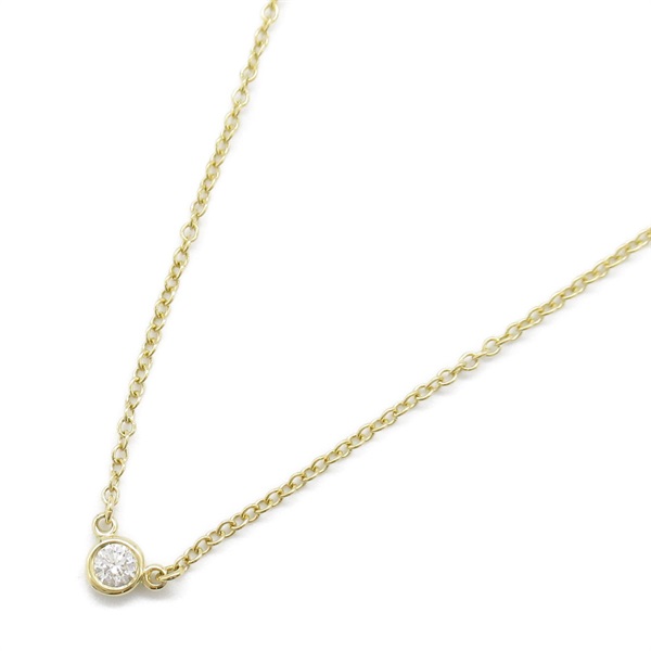 TIFFANY＆CO By the Yard Necklace pendant 41cm diamond K18 Yellow Gold Used