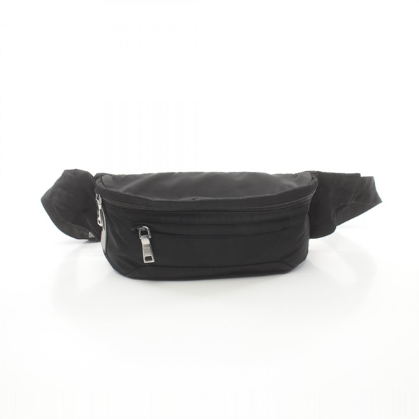 PRADA TESSUTO Waist Belt bag 2VL008 Nylon Black Used unisex