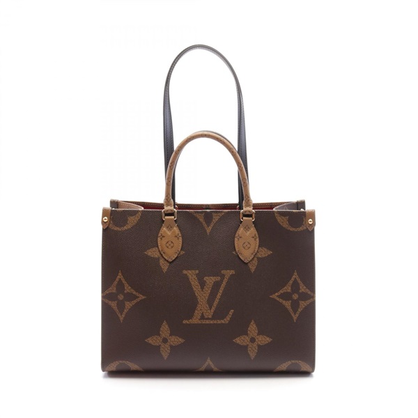 LOUIS VUITTON On The Go MM Tote Bag M45321 Monogram Giant Reverse Brown Used LV